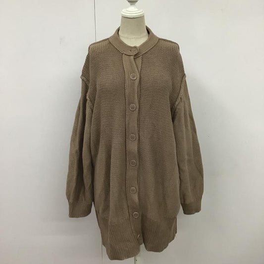 エムアンダーバー M_ カーディガン 長袖 010DA370-5450 FREE 無地 茶 / ブラウン /  レディース USED 古着 中古 10083290