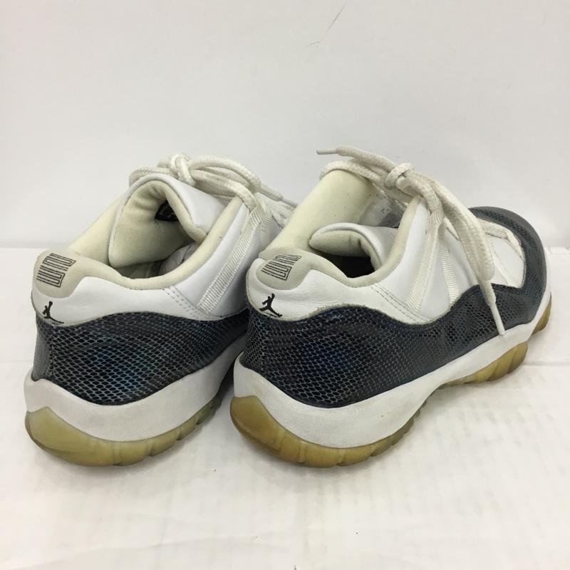 ナイキ NIKE スニーカー スニーカー 136071 102 AIR JORDAN 11 SNAKE LOW 29.5cm 箱有 29.5cm ロゴ、文字 白 / ホワイト / X 紺 / ネイビー /  メンズ USED 古着 中古 10083332