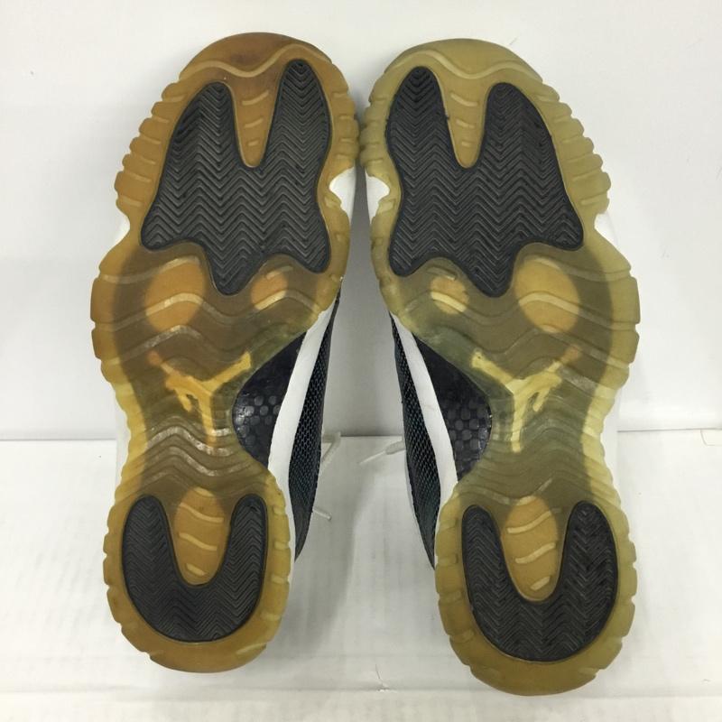 ナイキ NIKE スニーカー スニーカー 136071 102 AIR JORDAN 11 SNAKE LOW 29.5cm 箱有 29.5cm ロゴ、文字 白 / ホワイト / X 紺 / ネイビー /  メンズ USED 古着 中古 10083332