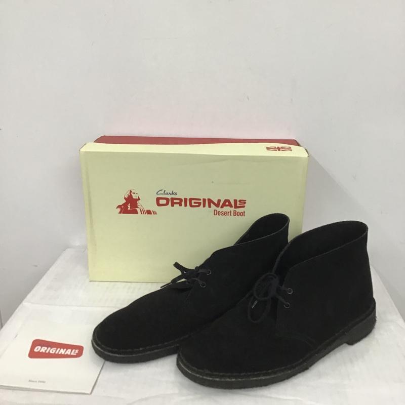 クラークス Clarks ブーツ ショートブーツ 31691 デザートブーツ US9 箱有 US：9 無地 黒 / ブラック /  メンズ USED 古着 中古 10083349