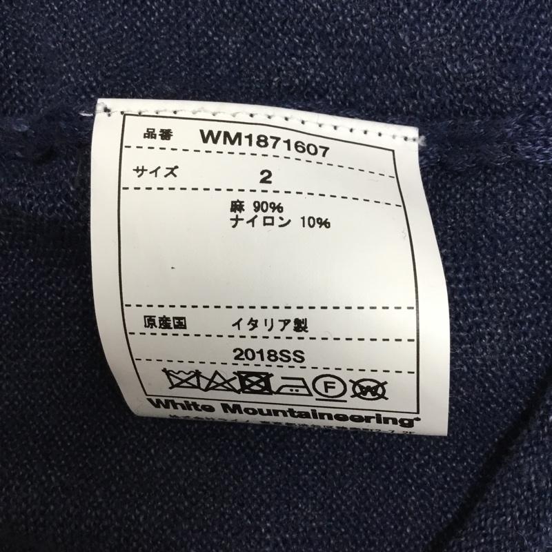 ホワイトマウンテニアリング WHITE MOUNTAINEERING ニット、セーター 長袖 WM1871607 HIGH GAUGE KNIT 2 無地 紺 / ネイビー /  メンズ USED 古着 中古 10083370