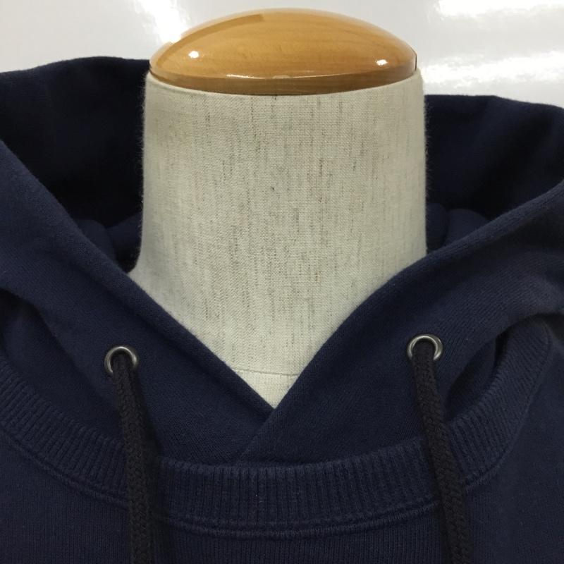 ユニフォームエクスペリメント uniform experiment パーカー 長袖 2IN1 LAYERED PARKA UE-180060 2 ロゴ、文字 灰 / グレー / X 紺 / ネイビー /  メンズ USED 古着 中古 10083373