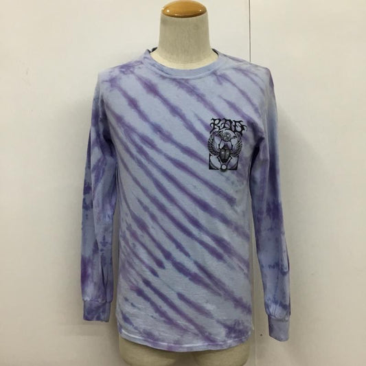 ラディアル RADIALL Tシャツ 長袖 RAD-17AW-SPOT-CUT002 タイダイ バックプリント S ロゴ、文字 水色 / ライトブルー / X 紫 / パープル /  メンズ USED 古着 中古 10083379
