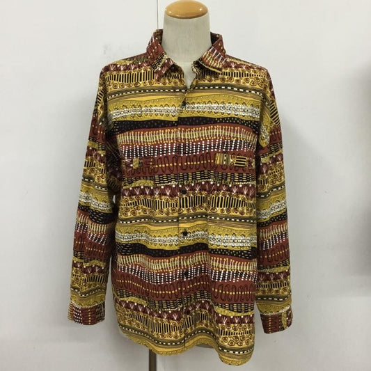テンダーロイン TENDERLOIN シャツ、ブラウス 長袖 M 総柄 茶 / ブラウン / X 黒 / ブラック / X 黄 / イエロー /  メンズ USED 古着 中古 10083406