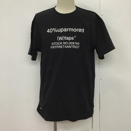 ダブルタップス WTAPS Tシャツ 半袖 221ATDT-STM05S 40PCT UPARMORED タグ付き 1 ロゴ、文字 黒 / ブラック /  メンズ USED 古着 中古 10083437