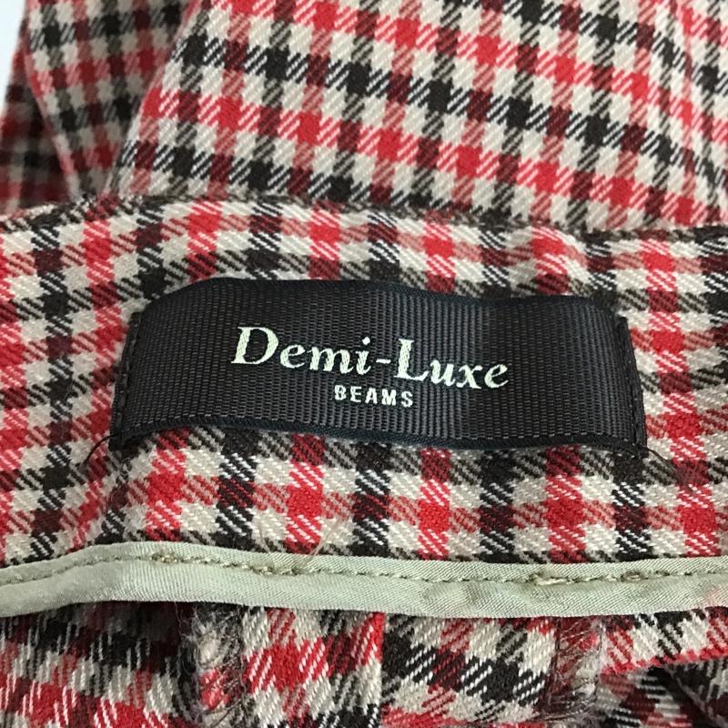 デミルクスビームス Demi-Luxe BEAMS ボトムス ボトムス 68-23-0362-126 サイドライン 34 チェック ベージュ / ベージュ / X 茶 / ブラウン / X 赤 / レッド /  レディース USED 古着 中古 10083464