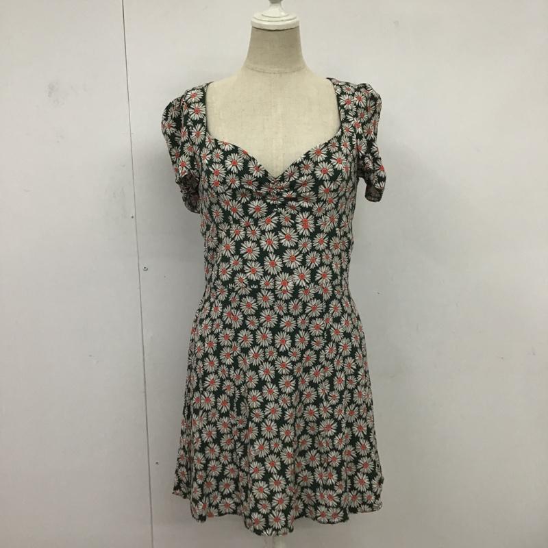ザラ ZARA ワンピース ひざ丈スカート M 総柄 マルチカラー / マルチカラー /  レディース USED 古着 中古 10083490