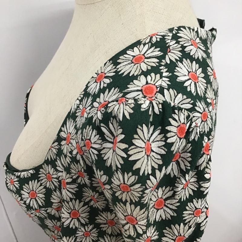 ザラ ZARA ワンピース ひざ丈スカート M 総柄 マルチカラー / マルチカラー /  レディース USED 古着 中古 10083490
