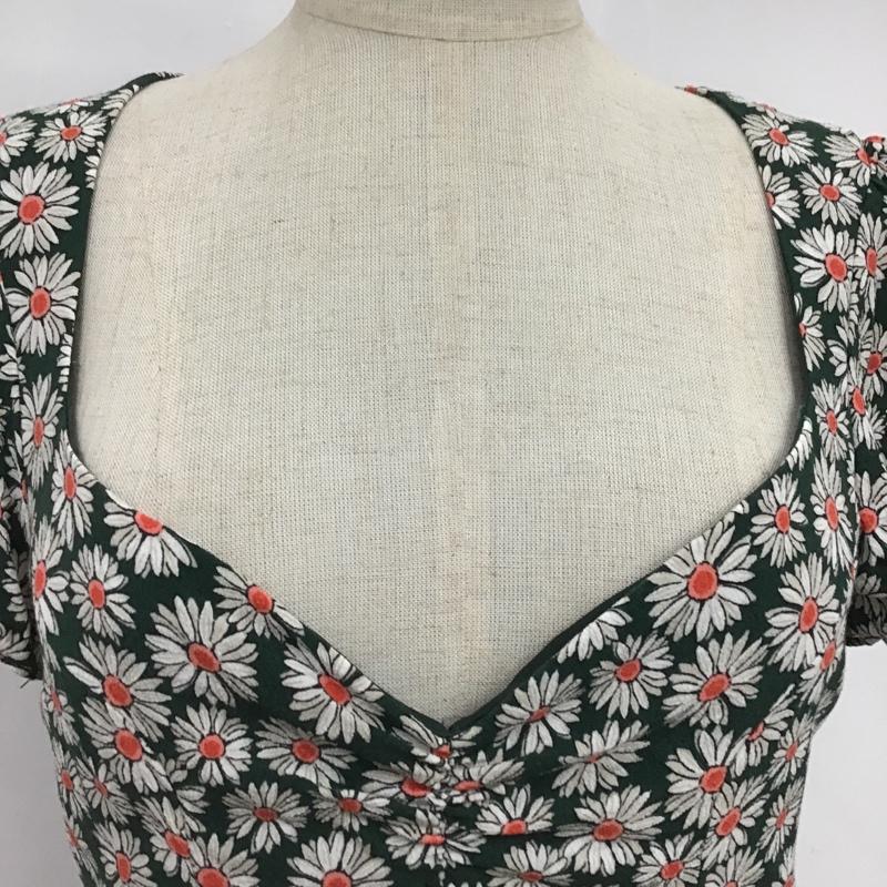 ザラ ZARA ワンピース ひざ丈スカート M 総柄 マルチカラー / マルチカラー /  レディース USED 古着 中古 10083490