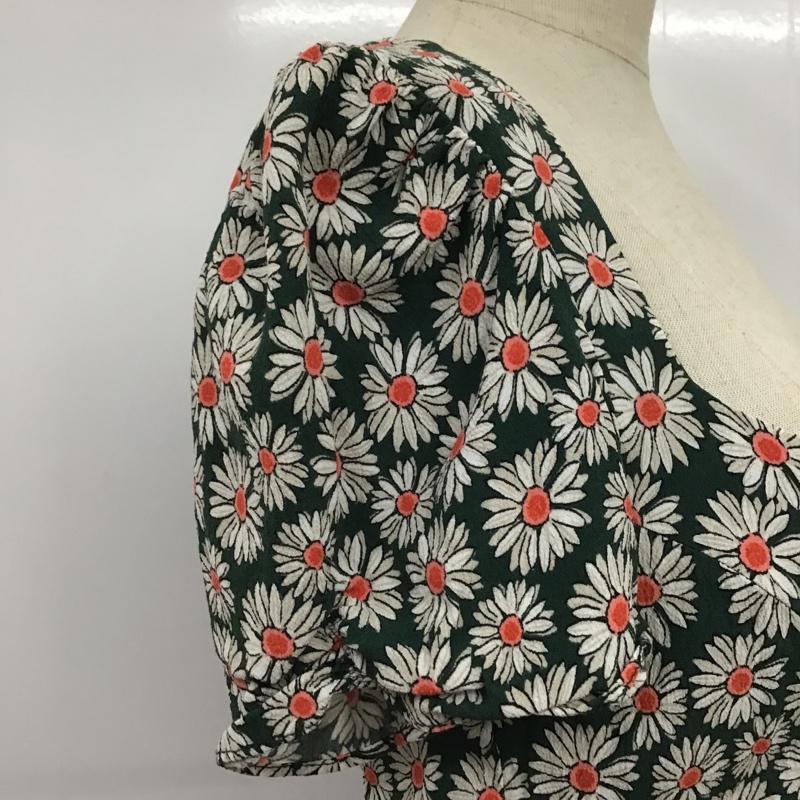 ザラ ZARA ワンピース ひざ丈スカート M 総柄 マルチカラー / マルチカラー /  レディース USED 古着 中古 10083490