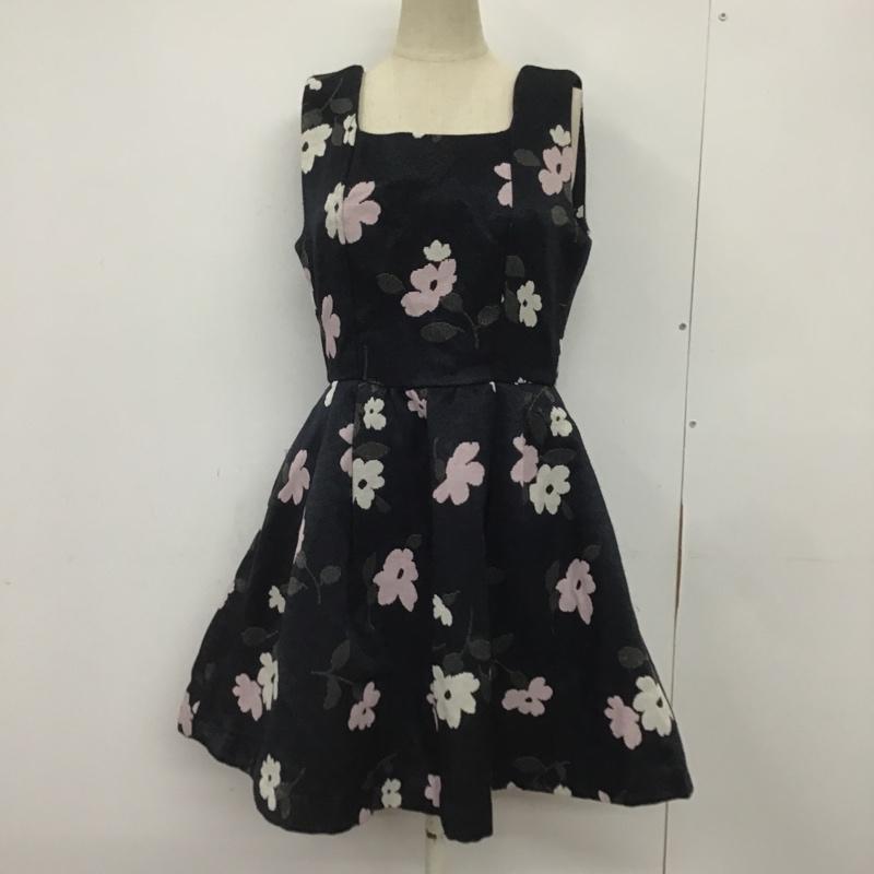 ダズリン dazzlin ワンピース ミニスカート 021650305001 フラワージャカードミニワンピース M 花柄 紺 / ネイビー /  レディース USED 古着 中古 10083663