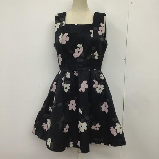 ダズリン dazzlin ワンピース ミニスカート 021650305001 フラワージャカードミニワンピース M 花柄 紺 / ネイビー /  レディース USED 古着 中古 10083663