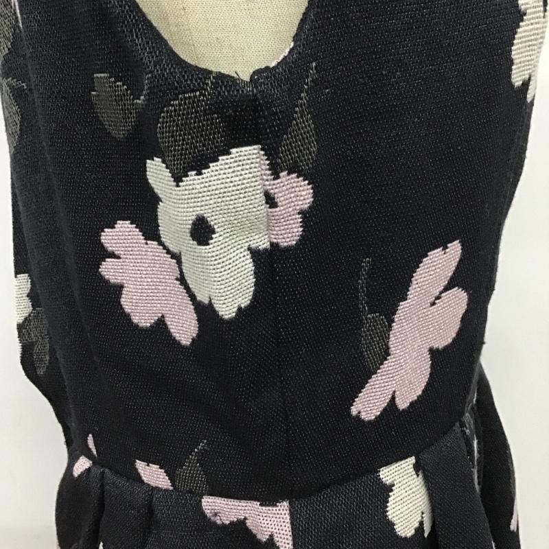 ダズリン dazzlin ワンピース ミニスカート 021650305001 フラワージャカードミニワンピース M 花柄 紺 / ネイビー /  レディース USED 古着 中古 10083663