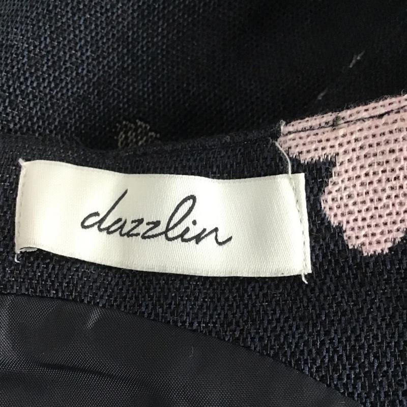 ダズリン dazzlin ワンピース ミニスカート 021650305001 フラワージャカードミニワンピース M 花柄 紺 / ネイビー /  レディース USED 古着 中古 10083663