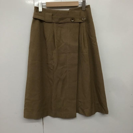 リリー ブラウン Lily Brown スカート ひざ丈スカート 1 無地 茶 / ブラウン /  レディース USED 古着 中古 10083681