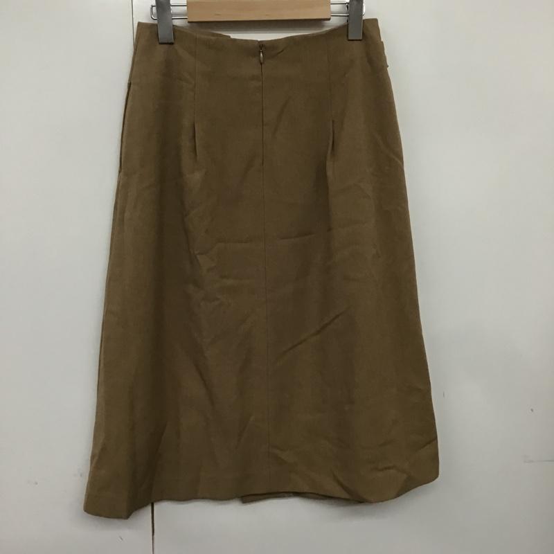 リリー ブラウン Lily Brown スカート ひざ丈スカート 1 無地 茶 / ブラウン /  レディース USED 古着 中古 10083681
