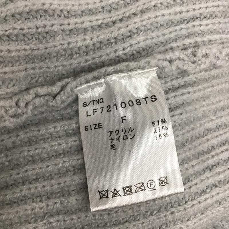 ローリーズファーム LOWRYS FARM ワンピース ロングスカート LF721008TS ハーフジップ ニットワンピース FREE 無地 灰 / グレー /  レディース USED 古着 中古 10083697