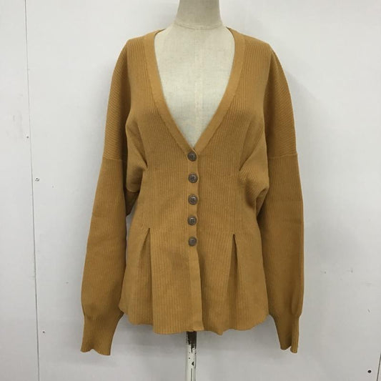 マウジー MOUSSY カーディガン 長袖 010ESB70-0040 ドロップショルダー リブ FREE 無地 キャメル / キャメル /  レディース USED 古着 中古 10083735