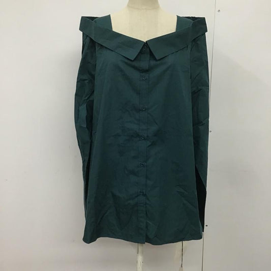 古着 USED シャツ、ブラウス 長袖 n'0r label タグ付 2 無地 緑 / グリーン /  レディース USED 古着 中古 10083773