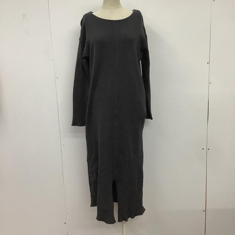 アイテムズ アーバンリサーチ ITEMS URBAN RESEARCH ワンピース ロングスカート 無地 灰 / グレー /  レディース USED 古着 中古 10083811