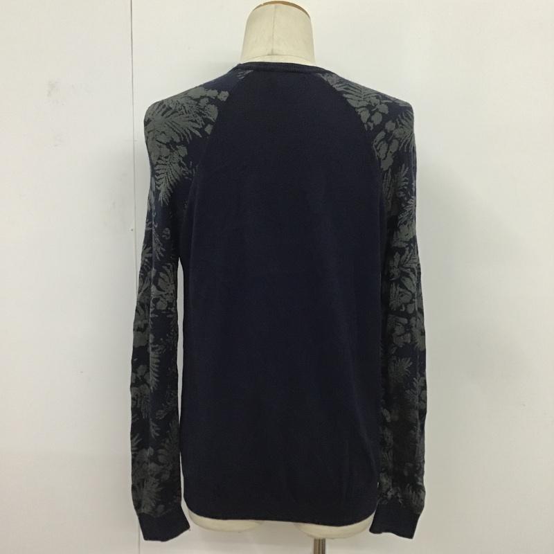 ザラメン ZARA MAN ニット、セーター 長袖 3991 400 401 M  紺 / ネイビー /  メンズ USED 古着 中古 10083866