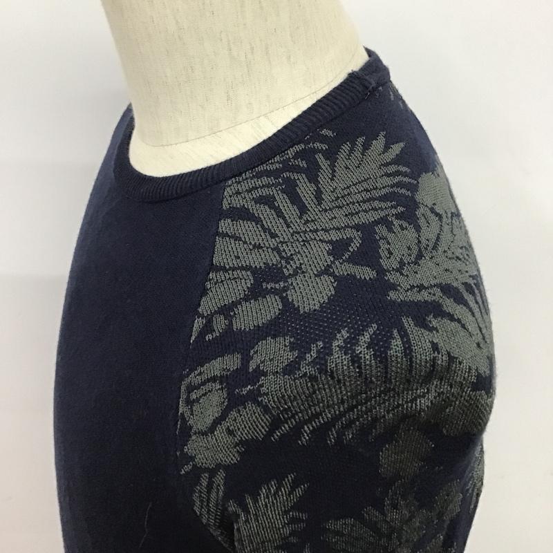 ザラメン ZARA MAN ニット、セーター 長袖 3991 400 401 M  紺 / ネイビー /  メンズ USED 古着 中古 10083866