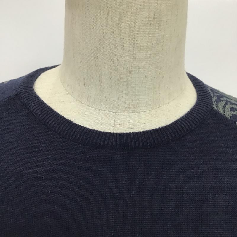 ザラメン ZARA MAN ニット、セーター 長袖 3991 400 401 M  紺 / ネイビー /  メンズ USED 古着 中古 10083866