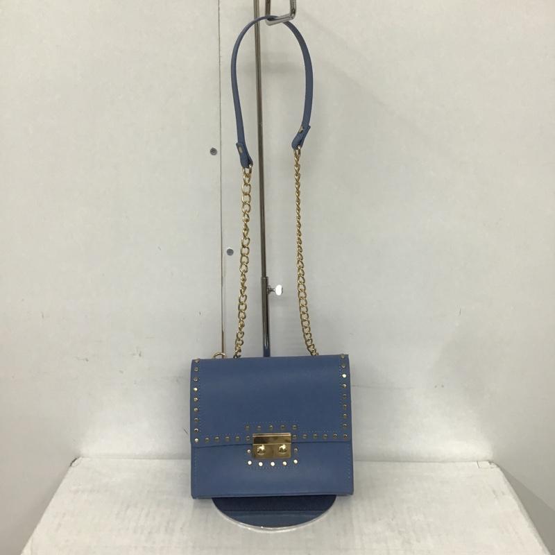 ザラ ZARA ショルダーバッグ ショルダーバッグ 2612 304 009 チェーン 無地 青 / ブルー / X 金 / ゴールド /  レディース USED 古着 中古 10083945