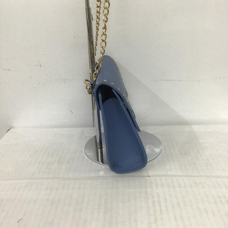 ザラ ZARA ショルダーバッグ ショルダーバッグ 2612 304 009 チェーン 無地 青 / ブルー / X 金 / ゴールド /  レディース USED 古着 中古 10083945