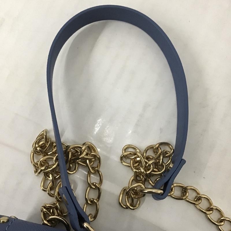 ザラ ZARA ショルダーバッグ ショルダーバッグ 2612 304 009 チェーン 無地 青 / ブルー / X 金 / ゴールド /  レディース USED 古着 中古 10083945