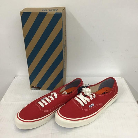 バンズ VANS スニーカー スニーカー Authentic 44 Deck 28cm 箱有 28.0cm ロゴ、文字 赤 / レッド / X 白 / ホワイト /  メンズ USED 古着 中古 10083954