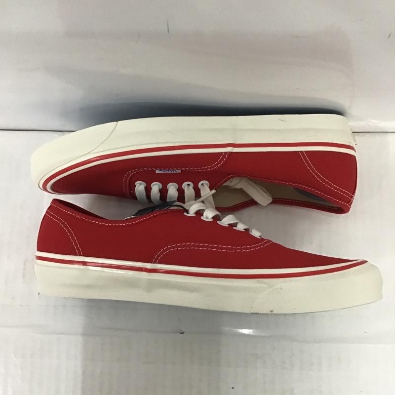 バンズ VANS スニーカー スニーカー Authentic 44 Deck 28cm 箱有 28.0cm ロゴ、文字 赤 / レッド / X 白 / ホワイト /  メンズ USED 古着 中古 10083954