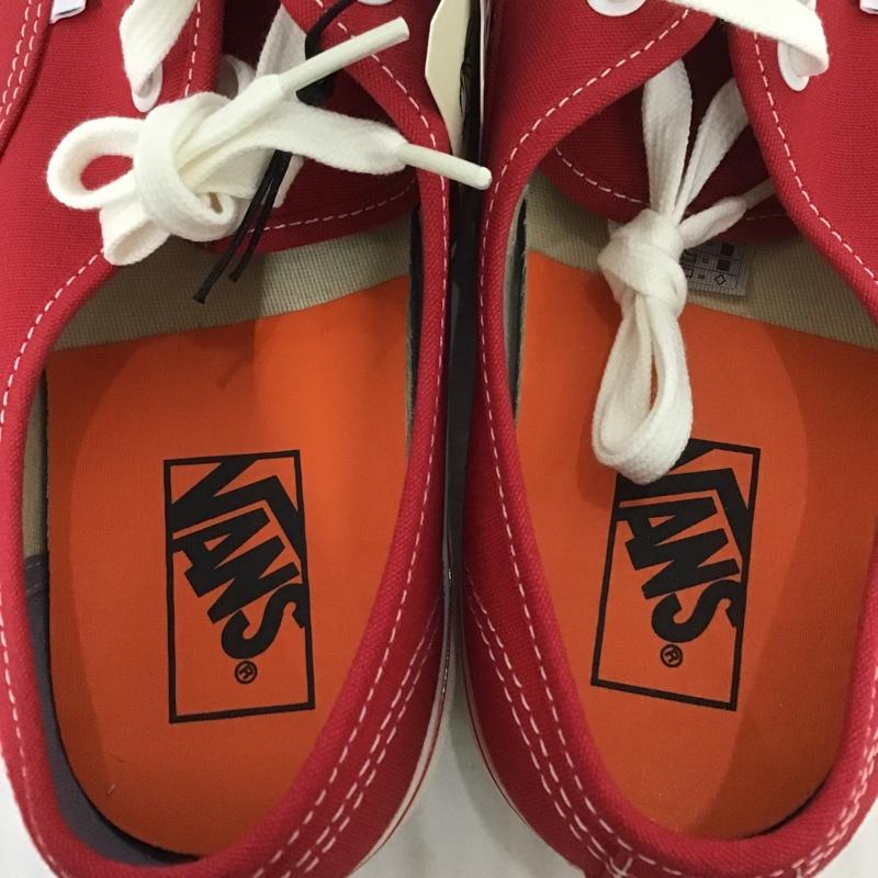 バンズ VANS スニーカー スニーカー Authentic 44 Deck 28cm 箱有 28.0cm ロゴ、文字 赤 / レッド / X 白 / ホワイト /  メンズ USED 古着 中古 10083954