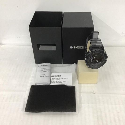 ジーショック G-SHOCK 腕時計 アナログ（クォーツ式） GA-2200SKL Sound Wave 箱有 ロゴ、文字 黒 / ブラック /  メンズ USED 古着 中古 10083997