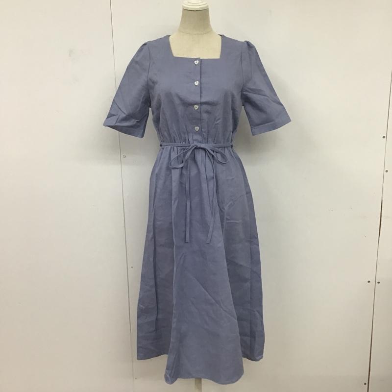 エミプラス emi+ ワンピース ひざ丈スカート タグ付 S 無地 水色 / ライトブルー /  レディース USED 古着 中古 10084010