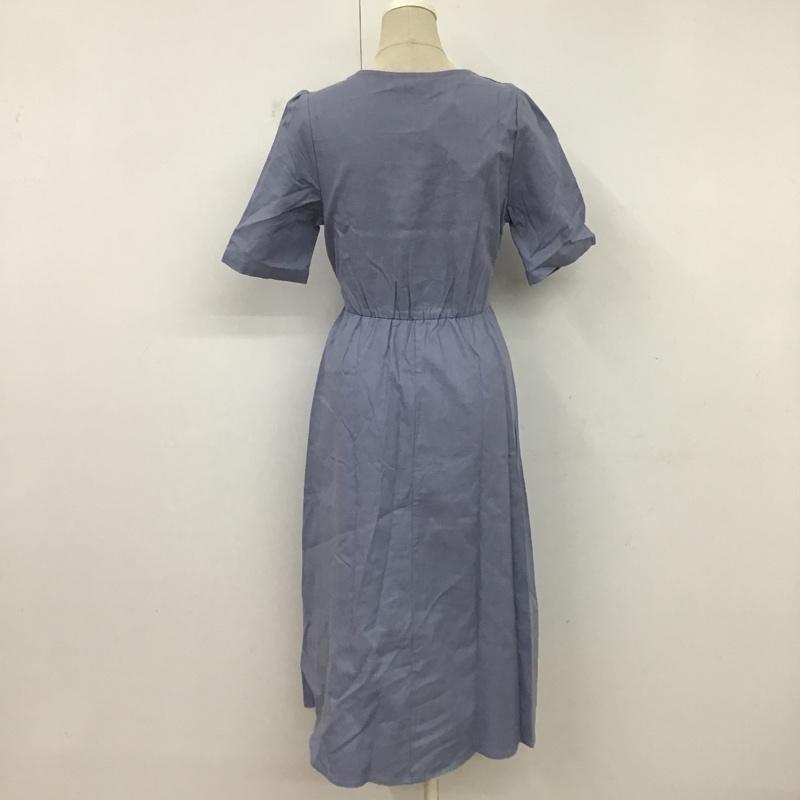 エミプラス emi+ ワンピース ひざ丈スカート タグ付 S 無地 水色 / ライトブルー /  レディース USED 古着 中古 10084010