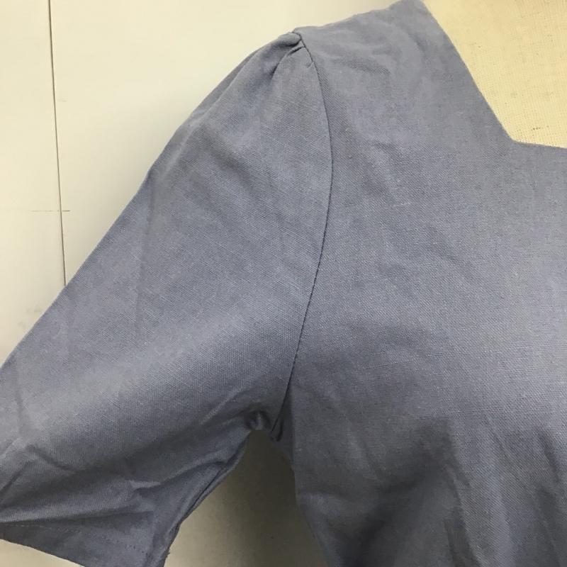 エミプラス emi+ ワンピース ひざ丈スカート タグ付 S 無地 水色 / ライトブルー /  レディース USED 古着 中古 10084010