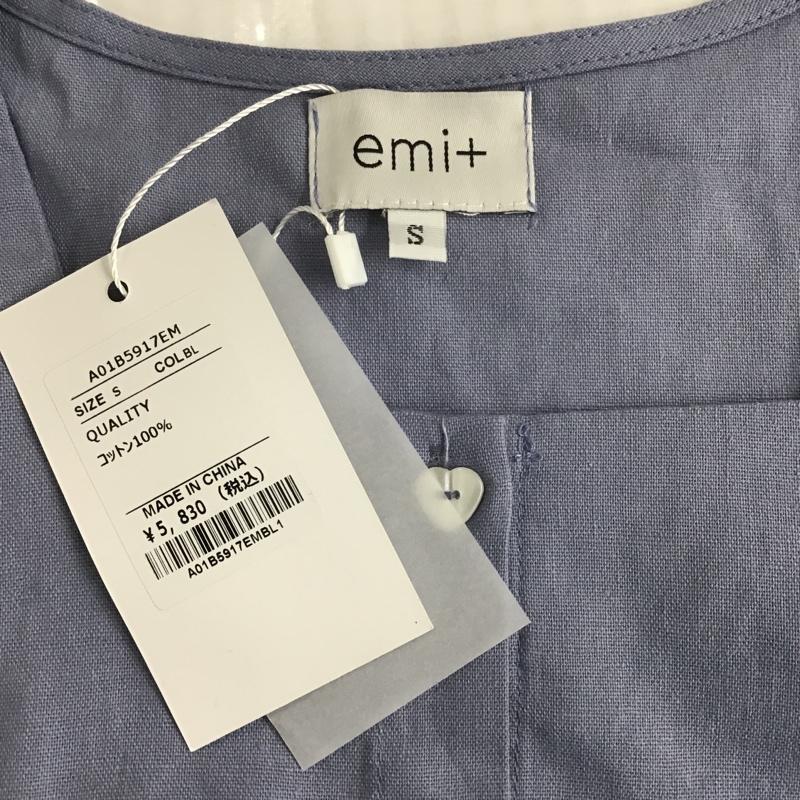 エミプラス emi+ ワンピース ひざ丈スカート タグ付 S 無地 水色 / ライトブルー /  レディース USED 古着 中古 10084010