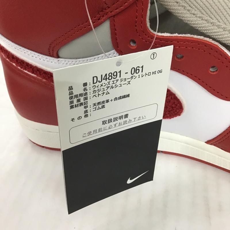 ナイキ NIKE スニーカー スニーカー DJ4891 061 W AIR JORDAN 1 RETRO HIGH OG 29cm 箱有 29.0cm ロゴ、文字 白 / ホワイト / X 灰 / グレー / X 赤 / レッド /  メンズ USED 古着 中古 10084039