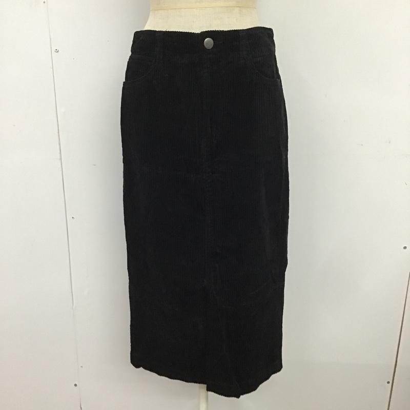 ローリーズファーム LOWRYS FARM スカート ひざ丈スカート L 無地 黒 / ブラック /  レディース USED 古着 中古 10084143