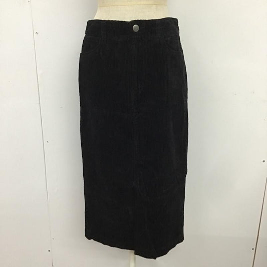 ローリーズファーム LOWRYS FARM スカート ひざ丈スカート L 無地 黒 / ブラック /  レディース USED 古着 中古 10084143