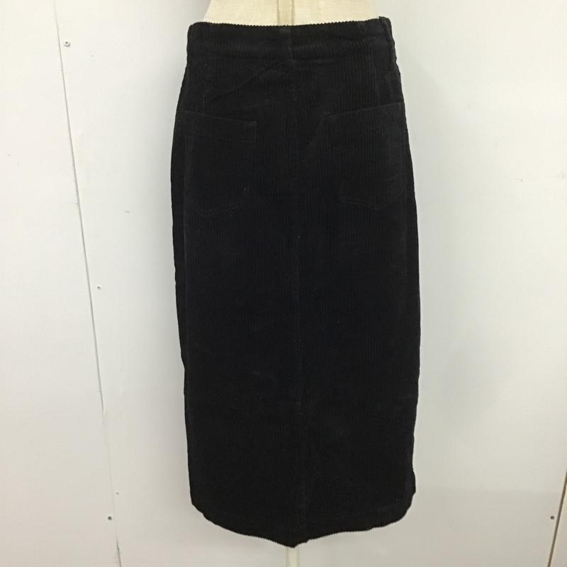 ローリーズファーム LOWRYS FARM スカート ひざ丈スカート L 無地 黒 / ブラック /  レディース USED 古着 中古 10084143