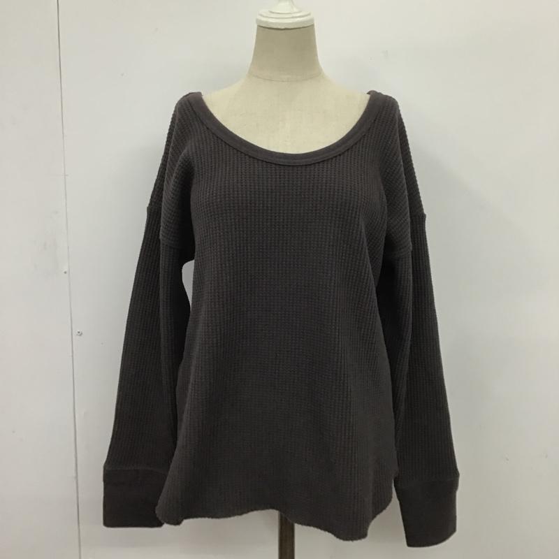 センスオブプレイスバイアーバンリサーチ SENSE OF PLACE by URBAN RESEARCH カットソー 長袖 AA84-21A007 FREE 無地 チャコールグレー / チャコールグレー /  レディース USED 古着 中古 10084144