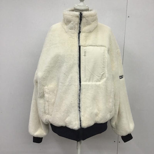 フィラ FILA ジャケット、上着 ジャケット、ブレザー FL-9C25011FJ フリース リバーシブルボアジャケット L ロゴ、文字 白 / ホワイト / X 紺 / ネイビー /  レディース USED 古着 中古 10084196