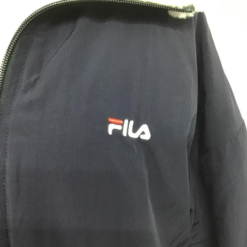 フィラ FILA ジャケット、上着 ジャケット、ブレザー FL-9C25011FJ フリース リバーシブルボアジャケット L ロゴ、文字 白 / ホワイト / X 紺 / ネイビー /  レディース USED 古着 中古 10084196
