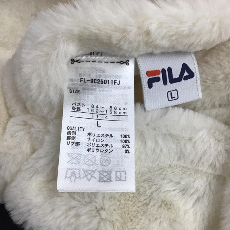 フィラ FILA ジャケット、上着 ジャケット、ブレザー FL-9C25011FJ フリース リバーシブルボアジャケット L ロゴ、文字 白 / ホワイト / X 紺 / ネイビー /  レディース USED 古着 中古 10084196