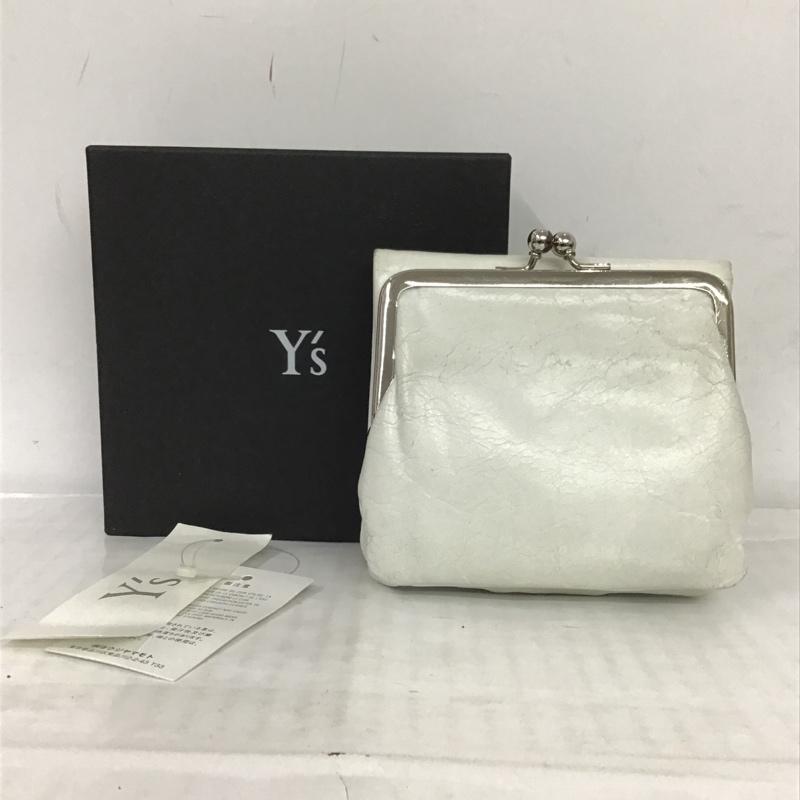 ワイズ Y's 財布 コンパクト財布 がま口 箱有 無地 白 / ホワイト / X 銀 / シルバー /  メンズ USED 古着 中古 10084222