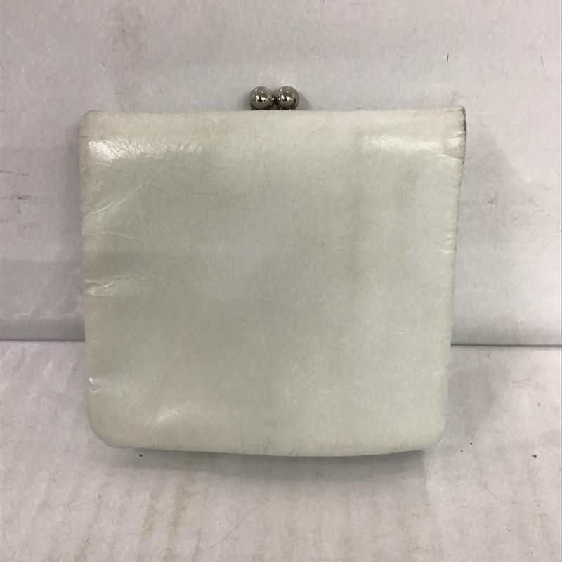 ワイズ Y's 財布 コンパクト財布 がま口 箱有 無地 白 / ホワイト / X 銀 / シルバー /  メンズ USED 古着 中古 10084222