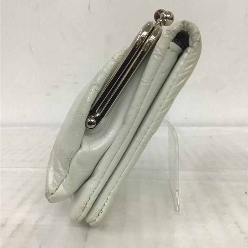 ワイズ Y's 財布 コンパクト財布 がま口 箱有 無地 白 / ホワイト / X 銀 / シルバー /  メンズ USED 古着 中古 10084222