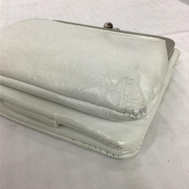 ワイズ Y's 財布 コンパクト財布 がま口 箱有 無地 白 / ホワイト / X 銀 / シルバー /  メンズ USED 古着 中古 10084222
